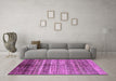 Machine Washable Abstract Purple Modern Area Rugs in a Living Room, wshabs419pur