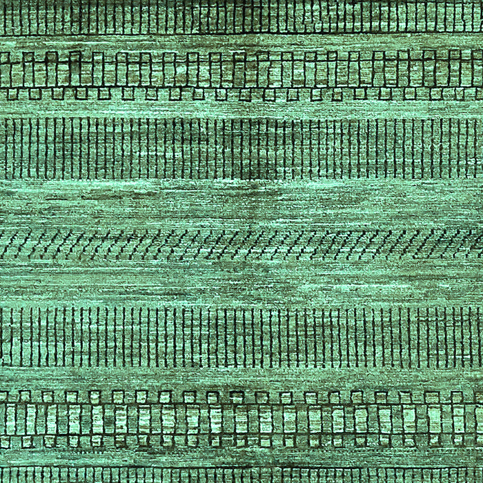 Machine Washable Abstract Turquoise Modern Area Rugs, wshabs419turq