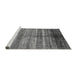 Sideview of Machine Washable Abstract Gray Modern Rug, wshabs419gry