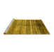 Sideview of Machine Washable Abstract Yellow Modern Rug, wshabs419yw