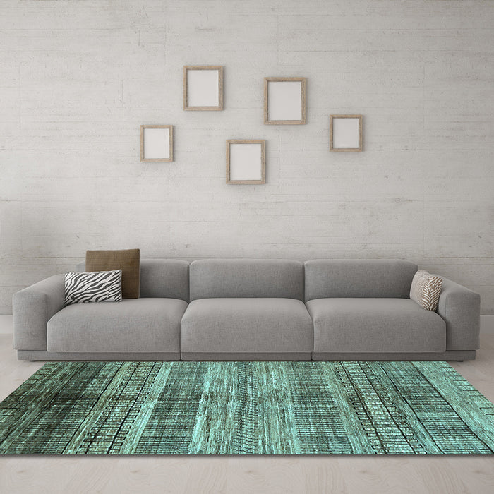Machine Washable Abstract Light Blue Modern Rug in a Living Room, wshabs419lblu