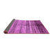 Sideview of Abstract Purple Modern Rug, abs419pur