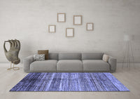 Machine Washable Abstract Blue Modern Rug, wshabs419blu