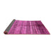 Sideview of Abstract Pink Modern Rug, abs419pnk