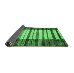 Sideview of Abstract Emerald Green Modern Rug, abs41emgrn