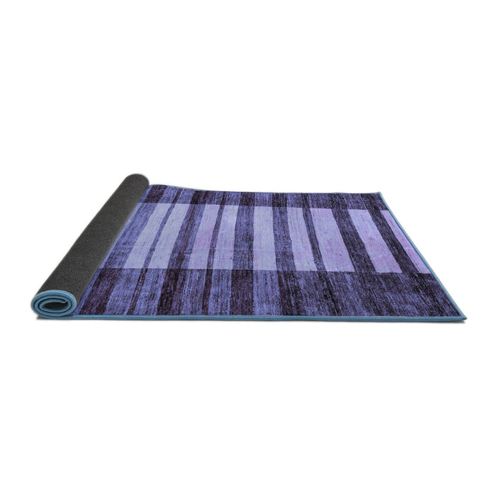 Sideview of Abstract Blue Modern Rug, abs41blu