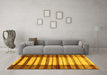 Machine Washable Abstract Yellow Modern Rug in a Living Room, wshabs41yw