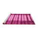 Sideview of Machine Washable Abstract Pink Modern Rug, wshabs41pnk