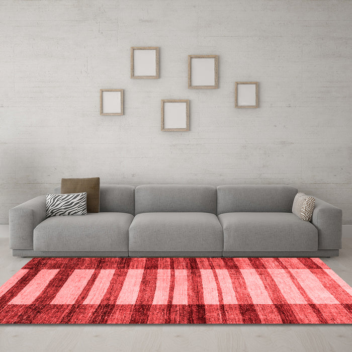 Modern Red Washable Rugs