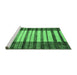 Sideview of Machine Washable Abstract Emerald Green Modern Area Rugs, wshabs41emgrn