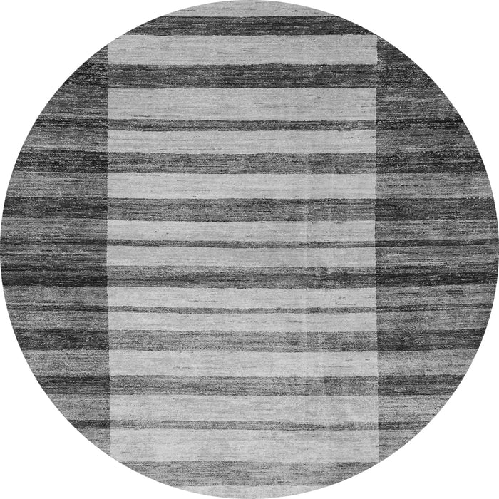 Round Abstract Gray Modern Rug, abs41gry