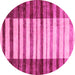 Round Abstract Pink Modern Rug, abs41pnk