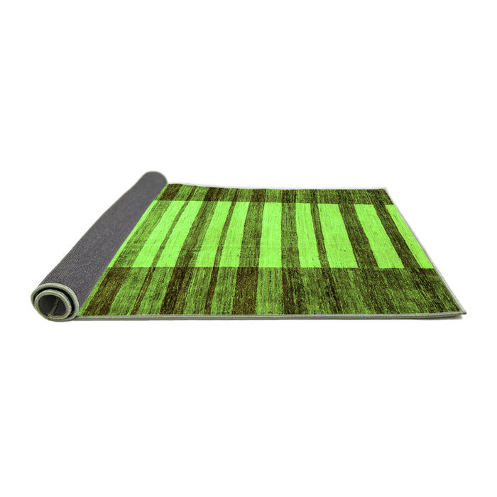 Sideview of Abstract Green Modern Rug, abs41grn