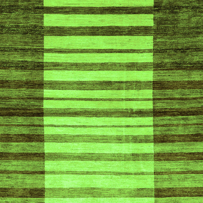 Square Machine Washable Abstract Green Modern Area Rugs, wshabs41grn