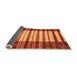 Sideview of Abstract Orange Modern Rug, abs41org