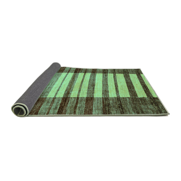 Sideview of Abstract Turquoise Modern Rug, abs41turq