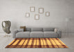 Machine Washable Abstract Brown Modern Rug in a Living Room,, wshabs41brn