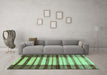 Machine Washable Abstract Turquoise Modern Area Rugs in a Living Room,, wshabs41turq