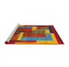 Sideview of Machine Washable Abstract Dark Almond Brown Rug, wshabs4200