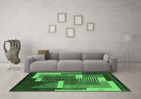 Machine Washable Oriental Emerald Green Modern Rug, wshabs4200emgrn