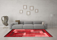 Machine Washable Oriental Red Modern Rug, wshabs4200red