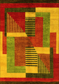 Oriental Yellow Modern Rug, abs4200yw