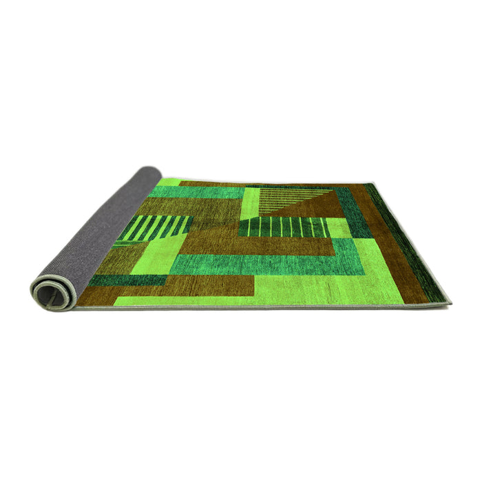 Sideview of Oriental Green Modern Rug, abs4200grn