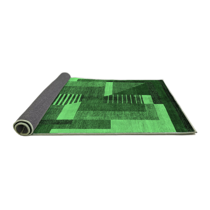 Sideview of Oriental Emerald Green Modern Rug, abs4200emgrn