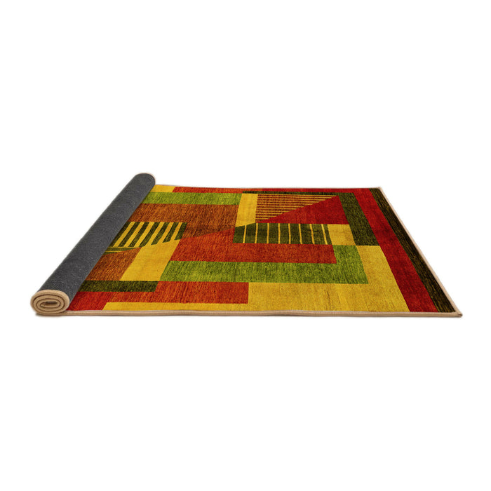 Sideview of Oriental Yellow Modern Rug, abs4200yw
