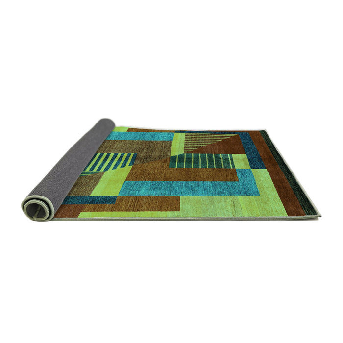 Sideview of Oriental Turquoise Modern Rug, abs4200turq