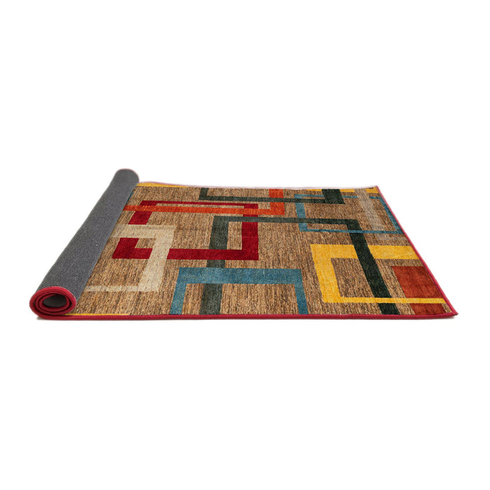 Sideview of Abstract Red Oriental Rug, abs4201