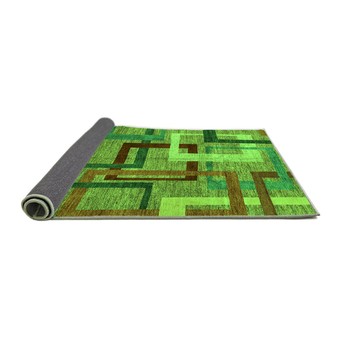 Sideview of Oriental Green Modern Rug, abs4201grn