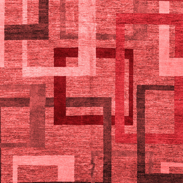 Machine Washable Oriental Red Modern Rug, wshabs4201red