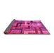 Sideview of Oriental Pink Modern Rug, abs4201pnk