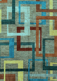 Oriental Light Blue Modern Rug, abs4201lblu