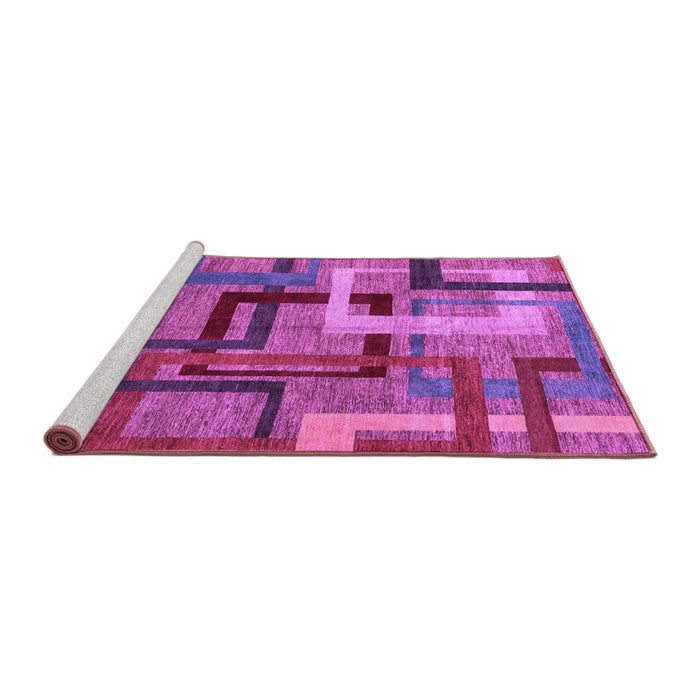 Sideview of Machine Washable Oriental Purple Modern Area Rugs, wshabs4201pur