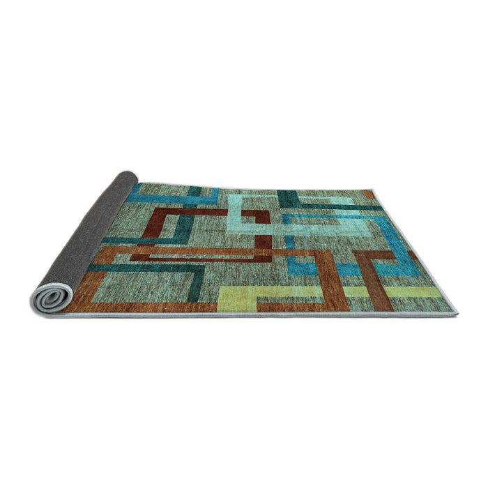 Sideview of Oriental Light Blue Modern Rug, abs4201lblu