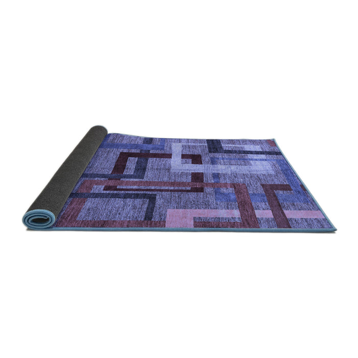 Sideview of Oriental Blue Modern Rug, abs4201blu