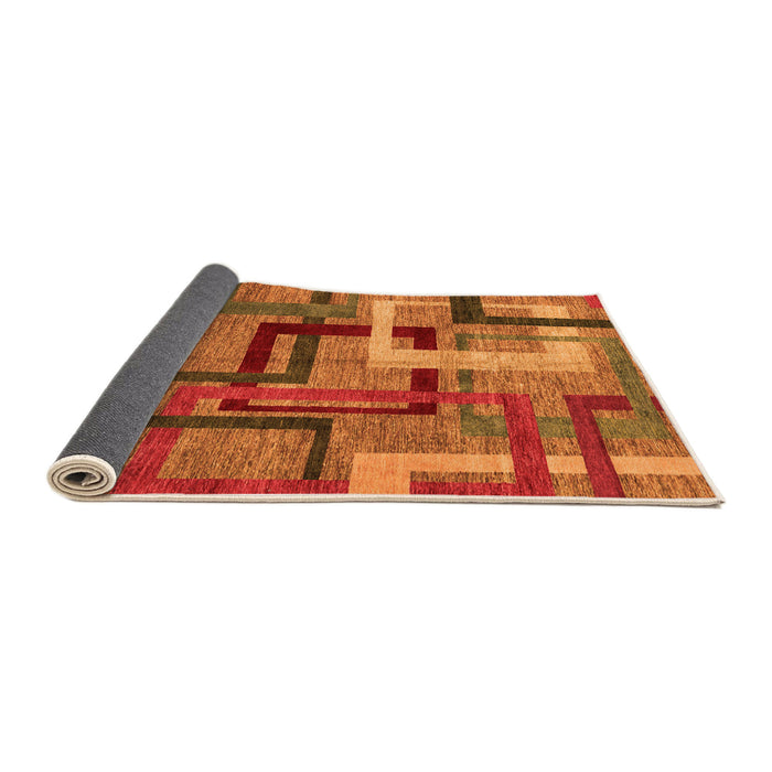 Sideview of Oriental Orange Modern Rug, abs4201org