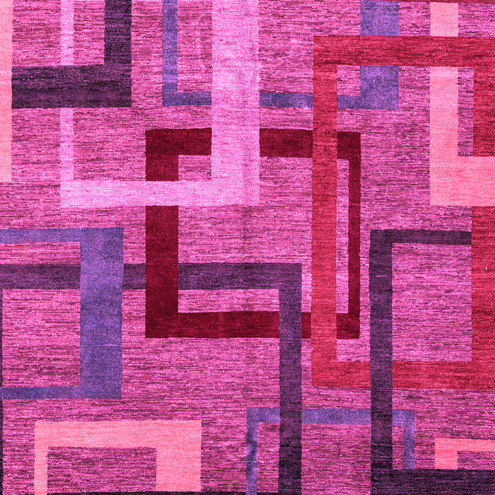 Machine Washable Oriental Pink Modern Rug, wshabs4201pnk