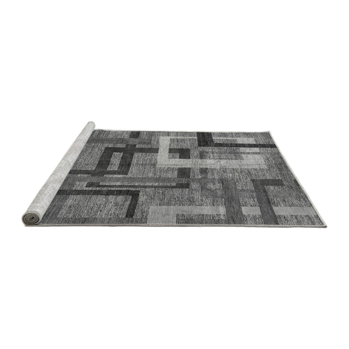 Sideview of Machine Washable Oriental Gray Modern Rug, wshabs4201gry