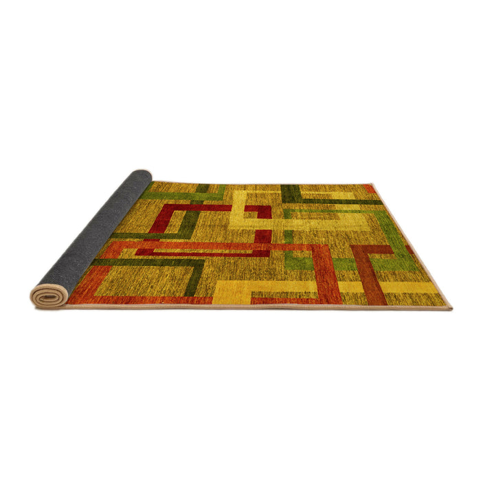 Sideview of Oriental Yellow Modern Rug, abs4201yw