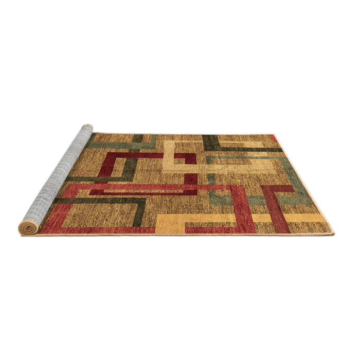 Sideview of Machine Washable Oriental Brown Modern Rug, wshabs4201brn