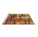 Sideview of Machine Washable Oriental Brown Modern Rug, wshabs4201brn