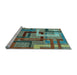 Sideview of Machine Washable Oriental Light Blue Modern Rug, wshabs4201lblu