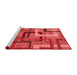 Modern Red Washable Rugs