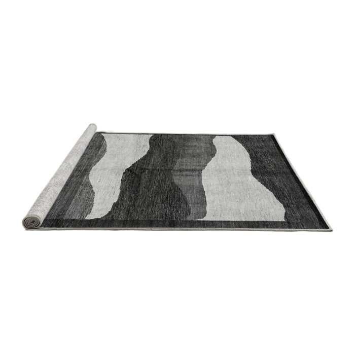 Sideview of Machine Washable Oriental Gray Modern Rug, wshabs4202gry