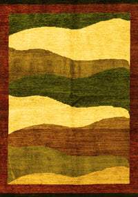 Oriental Yellow Modern Rug, abs4202yw