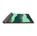 Sideview of Oriental Turquoise Modern Rug, abs4202turq