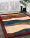 Machine Washable Abstract Vermilion Red Rug in a Family Room, wshabs4202